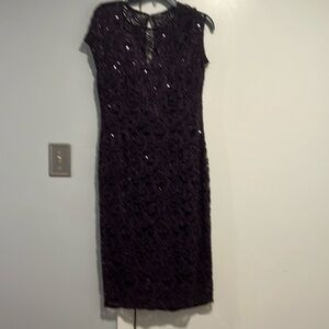 Deep Plum Lace Cocktail Dress - Size 12. Worn once/Like New
